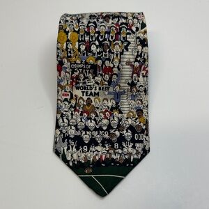 Museum Artifacts Silk Sports Team Themed Tie